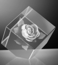 Glazen kubus 3D knoproos 6x6x6 cm. afgevlakt prijs â‚¬295,00